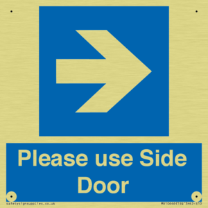 Please use Side Door (arrow Right) 